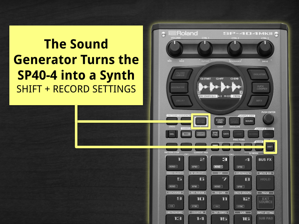 How to Access the Sound Generator on the Roland SP-404MKII