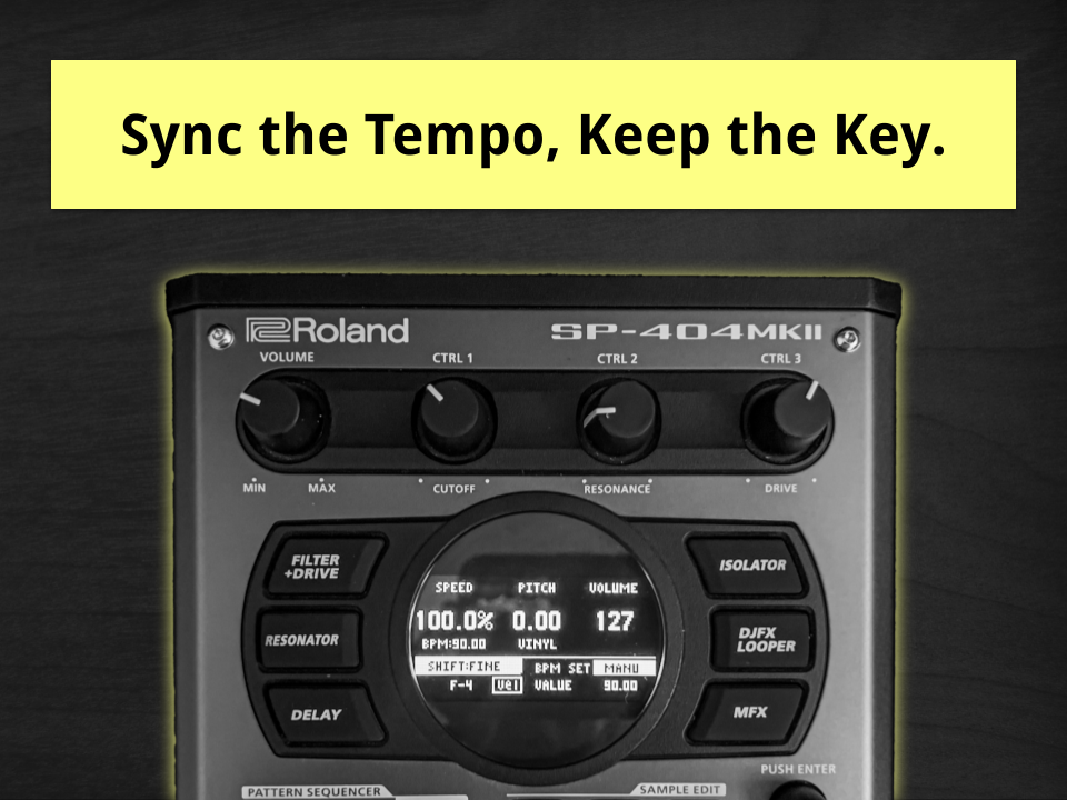 How can I sync a loop to my project tempo without changing its pitch?
